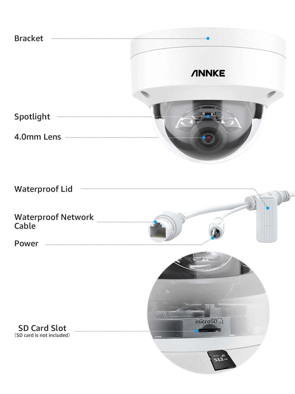 ANNKE C800 4K PoE Outdoor Security Camera with Mic-United States