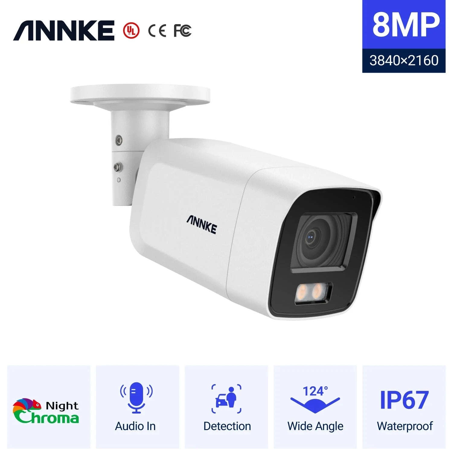 ANNKE NC800 4K Outdoor PoE Security Camera with Color Night Vision-CZECH REPUBLIC