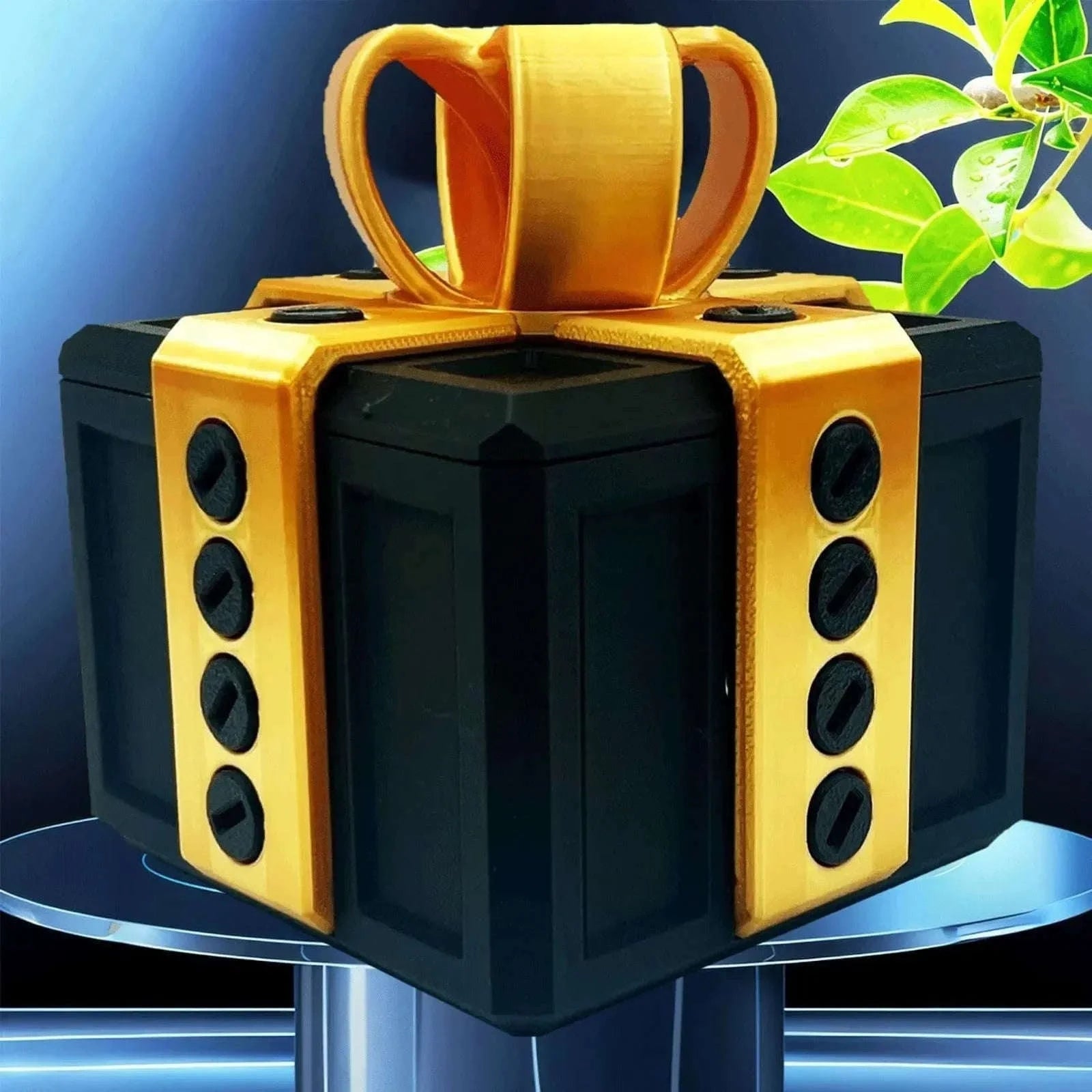 Annoying Gift Box with Screws – Hilarious Prank Container-black yellow / 6cmx6cm