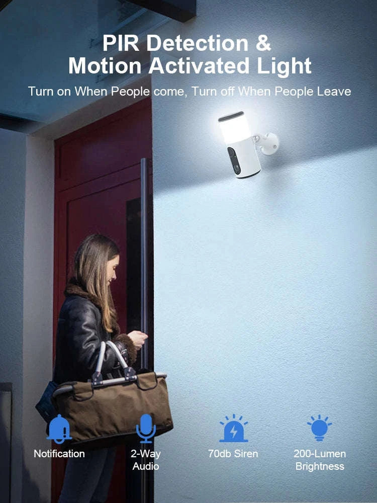 ANRAN 2K Solar Floodlight Camera-1pc Solar Camera