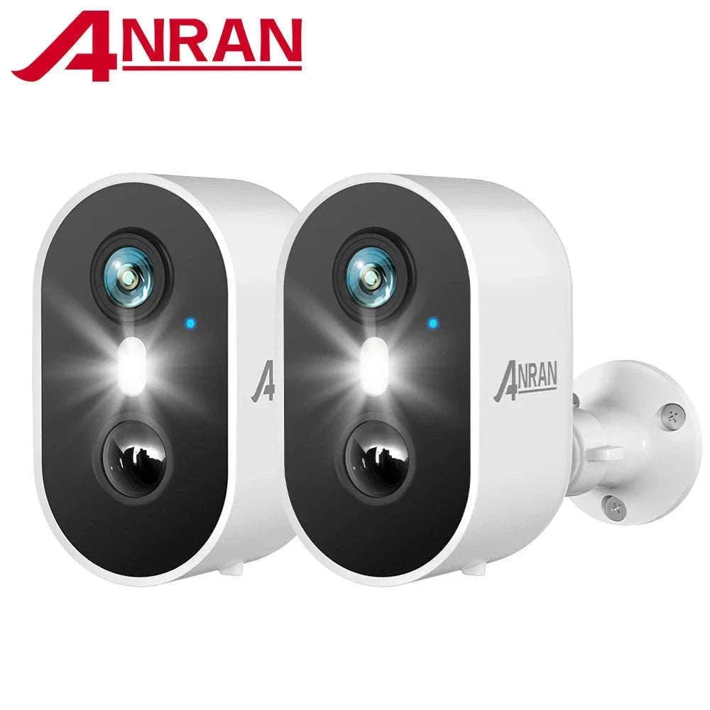 ANRAN 3MP Battery WiFi Security Camera with Cloud Storage-2PCS Battery Cam / spain