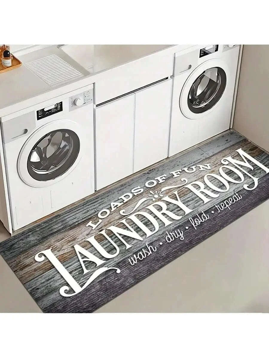 Anti-Slip Laundry Room Mat for Kitchen Bathroom Hallway-AsthePicture / 2PCS24154717in / United States