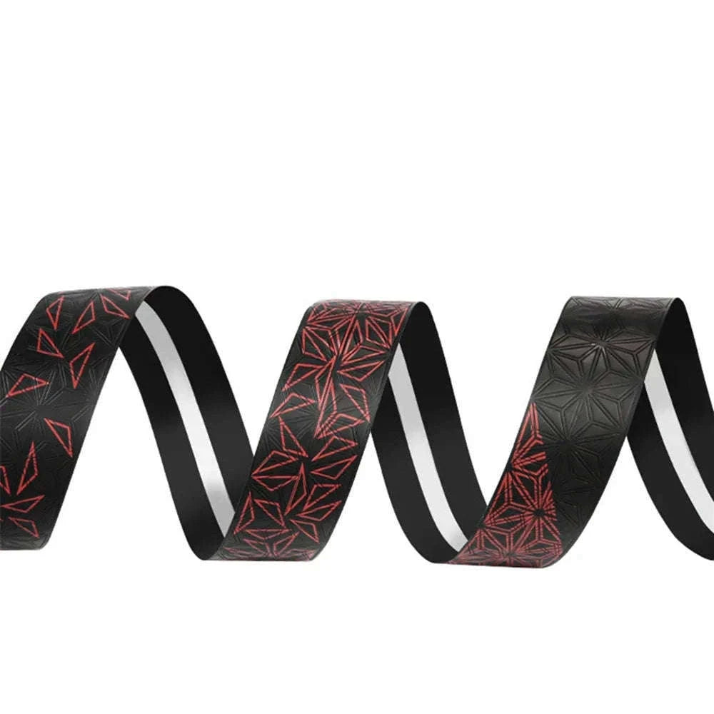 Anti-Slip PU Bike Handlebar Tape Set with Bar End Plugs-Red