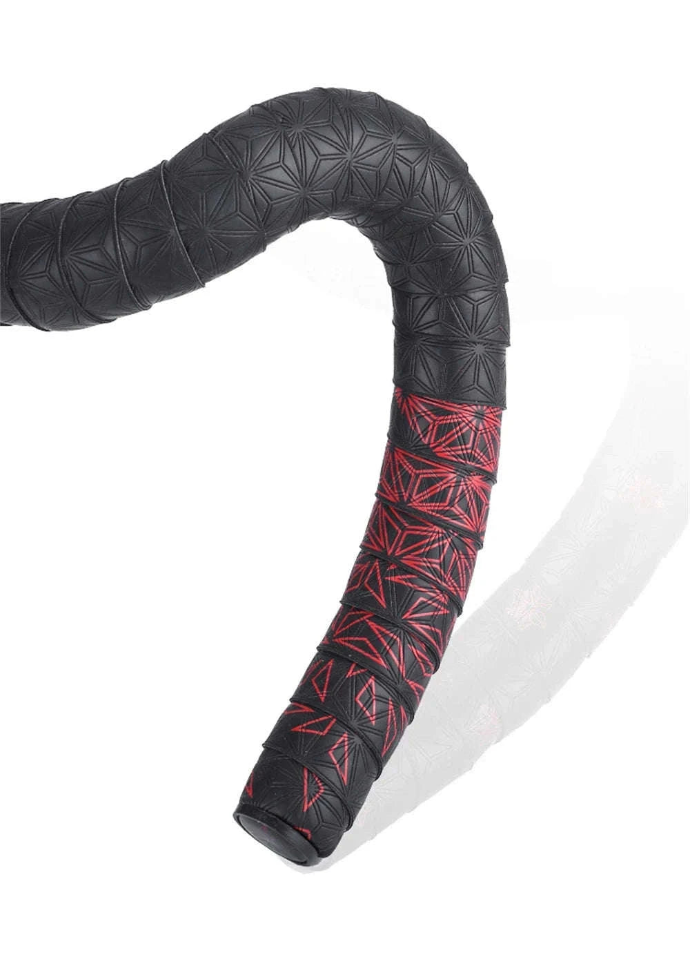 Anti-Slip PU Bike Handlebar Tape Set with Bar End Plugs-Red
