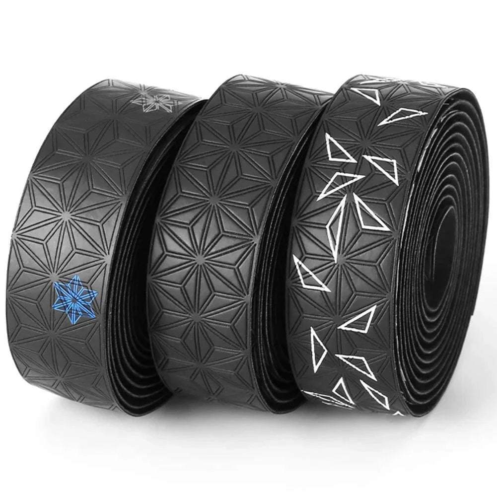 Anti-Slip PU Bike Handlebar Tape Set with Bar End Plugs-Red