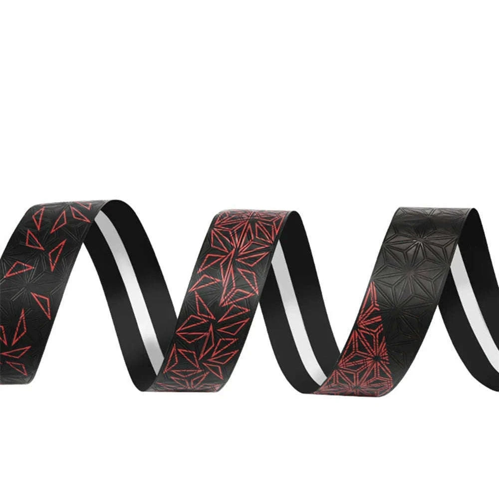 Anti-Slip PU Bike Handlebar Tape Set with Bar End Plugs-Red