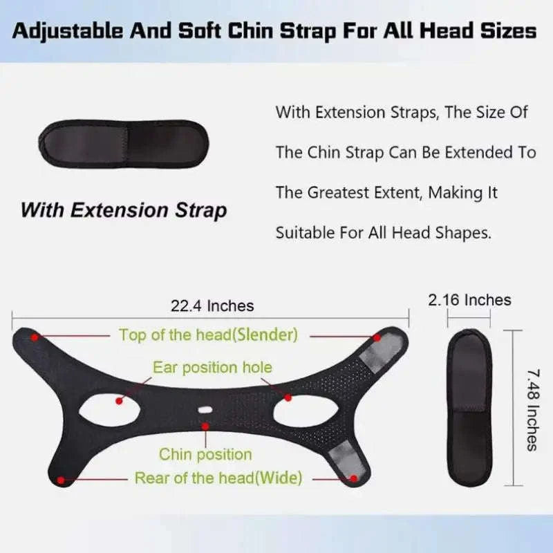 Anti-Snoring Chin Strap Breathable Jaw Support Sleep Aid-United States