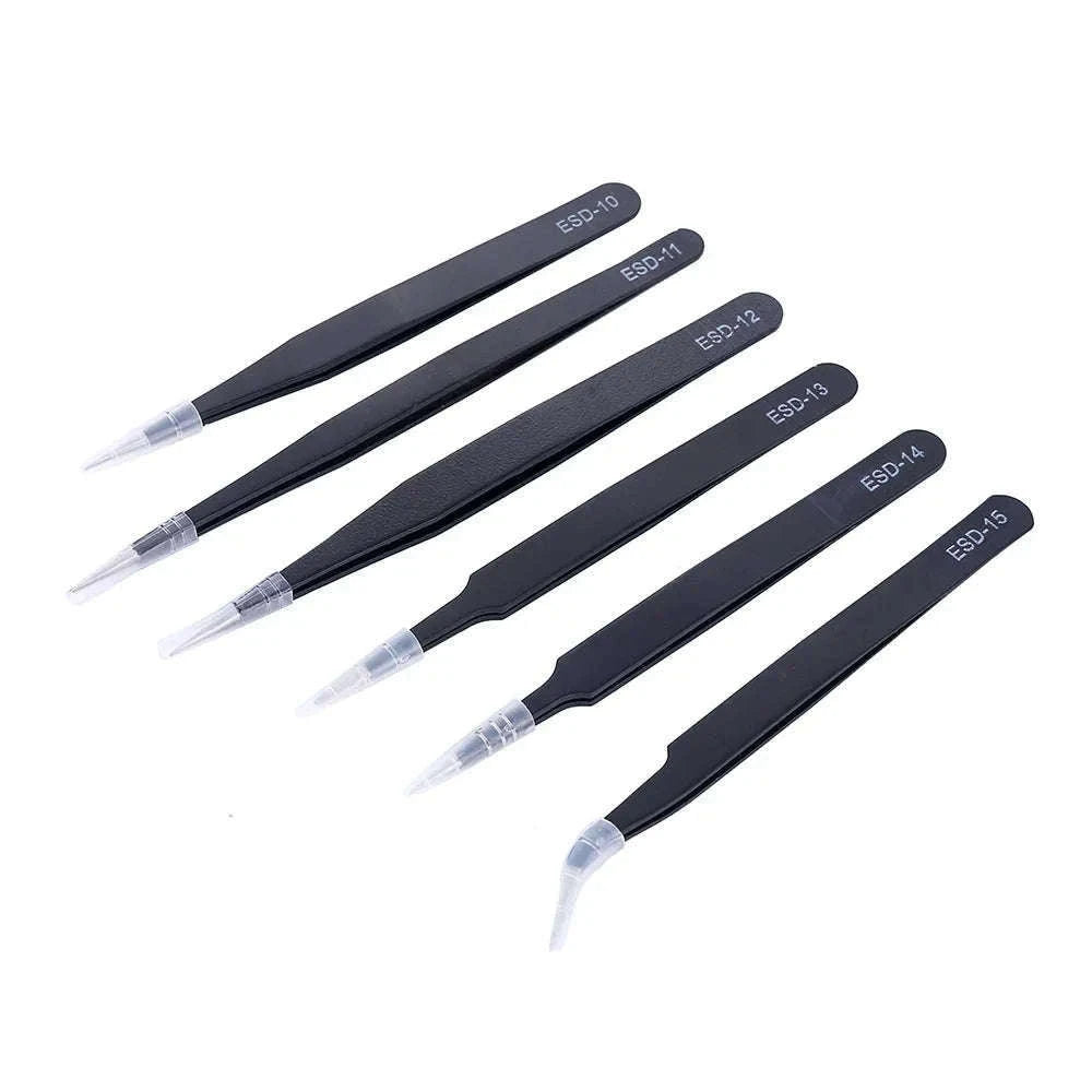 Anti-Static ESD Tweezers Set, 6-Piece Precision Tool Kit-6PCS