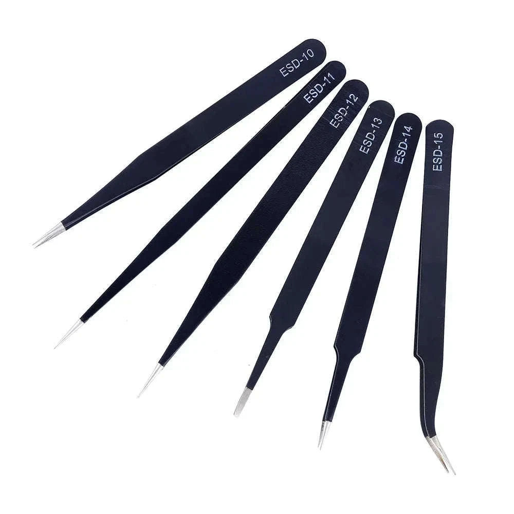 Anti-Static ESD Tweezers Set, 6-Piece Precision Tool Kit-6PCS