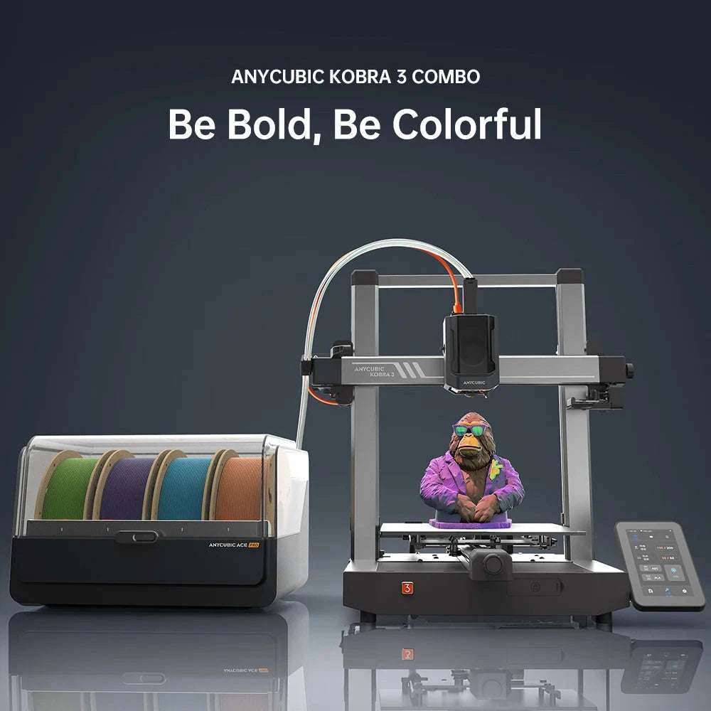 ANYCUBIC Kobra 3 Combo AE Version Multi‑Color FDM 3D Printer-Kobra 3 Combo / United States
