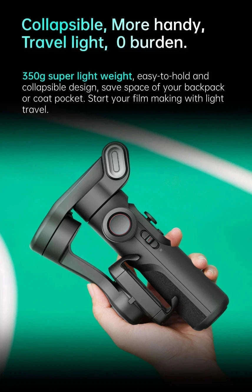 AOCHUAN 3-Axis Handheld Gimbal Stabilizer for Smartphones-With RGB lights