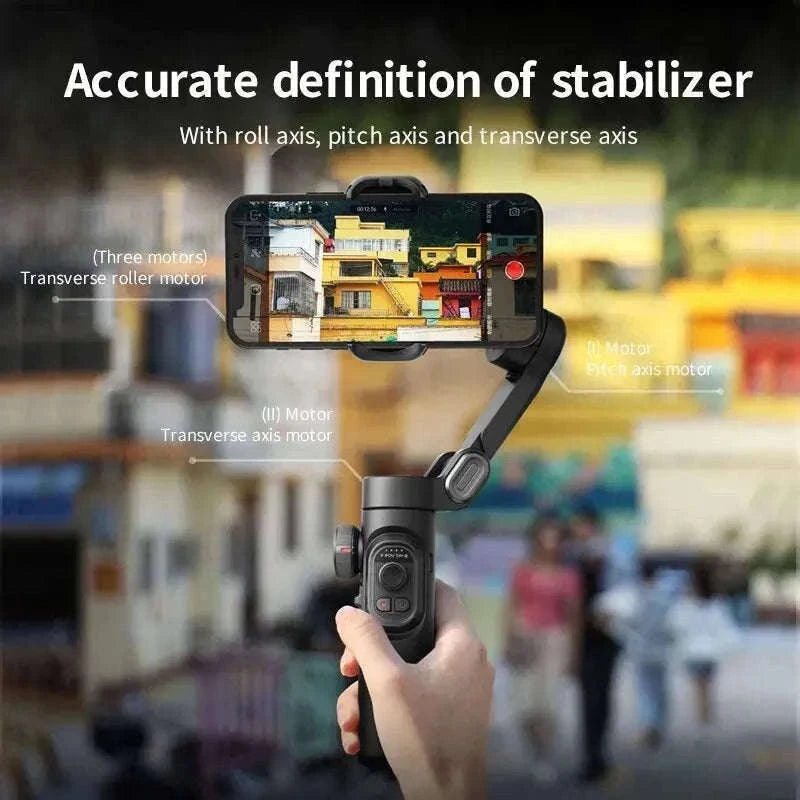 AOCHUAN 3-Axis Handheld Gimbal Stabilizer for Smartphones-With RGB lights