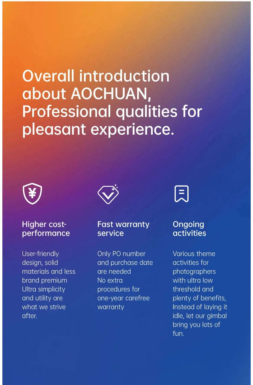 Aochuan SmartXE 3‑Axis Smartphone Gimbal Stabilizer-black