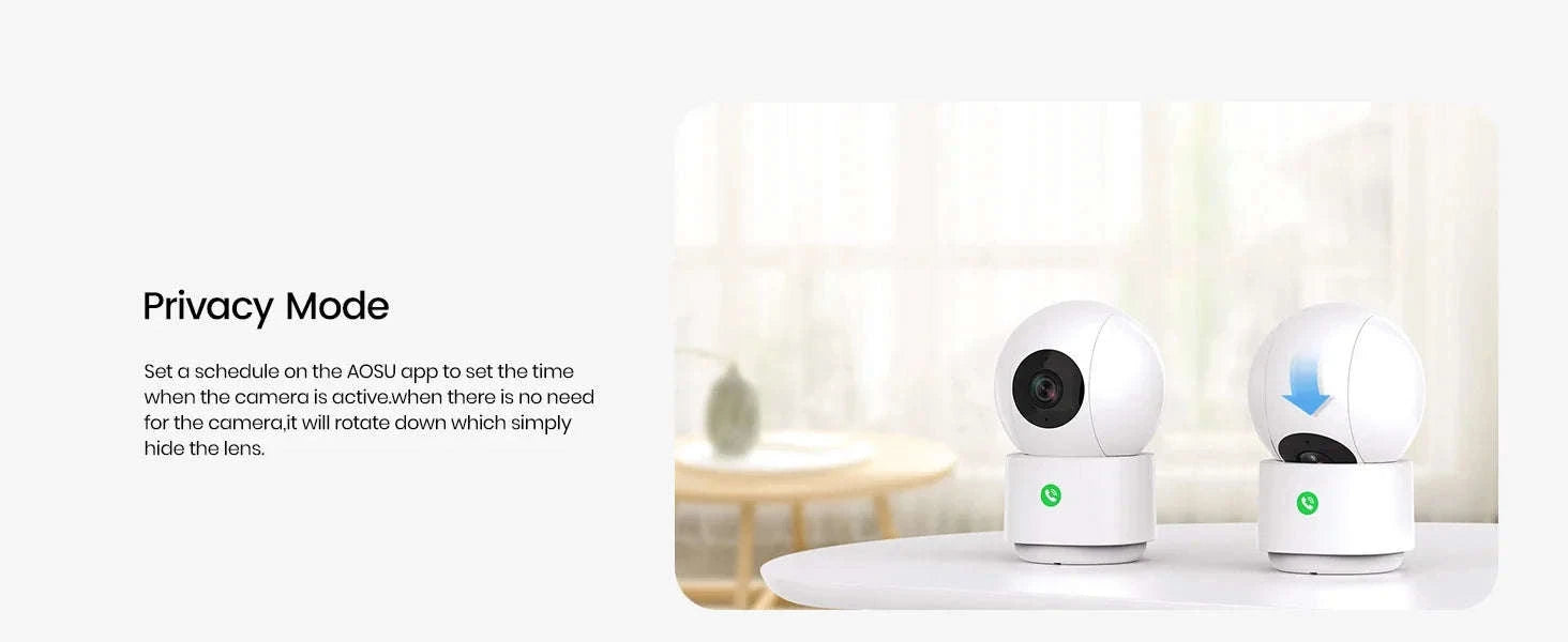 AOSU 3MP Indoor Baby Monitor Camera with 2-Way Audio-4pcs / United States