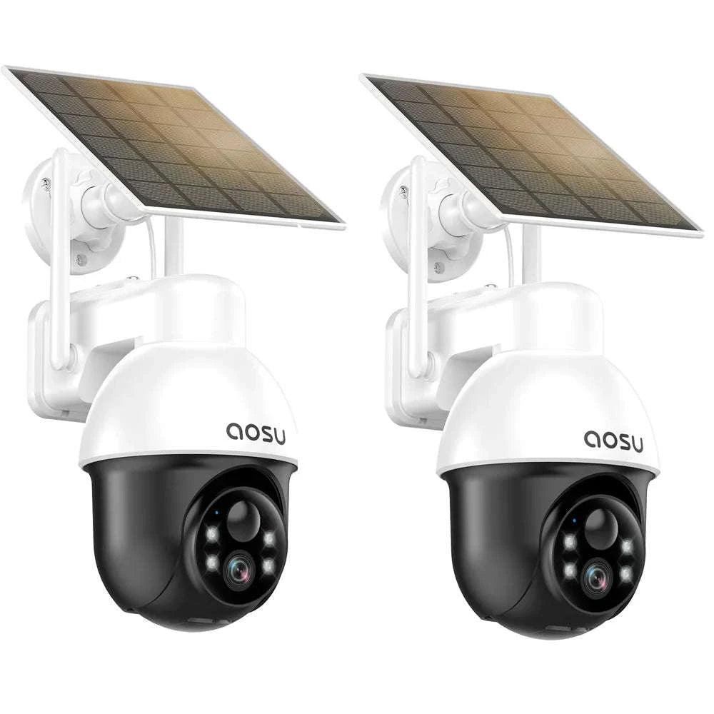 AOSU 3MP Solar PTZ Security Camera with 2-Way Audio-4pcs / United States
