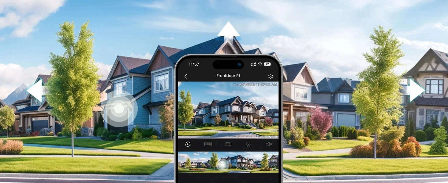 AOSU 3MP Solar PTZ Security Camera with 2-Way Audio-4pcs / United States