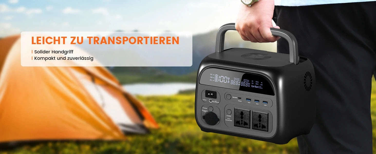 AP400 Portable Power Station 500W 345.6Wh LiFePO4 Battery-500W 220V EU Plug / Poland