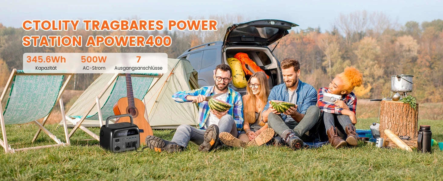 AP400 Portable Power Station 500W 345.6Wh LiFePO4 Battery-500W 220V EU Plug / Poland