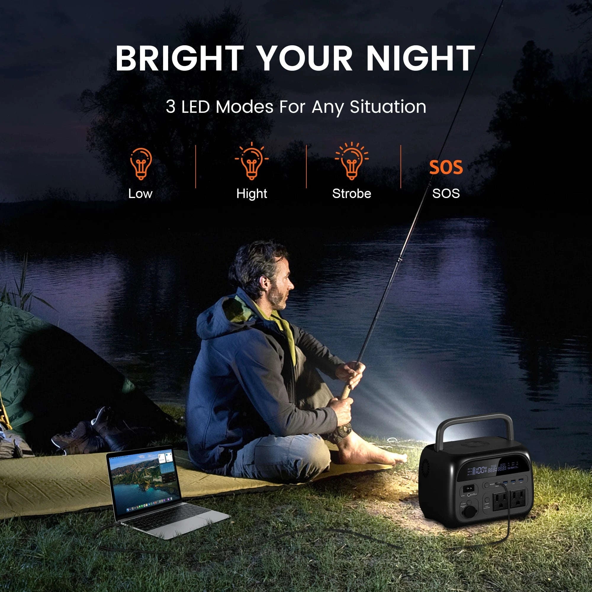 AP400 Portable Power Station 500W 345.6Wh LiFePO4 Battery-500W 220V EU Plug / Poland