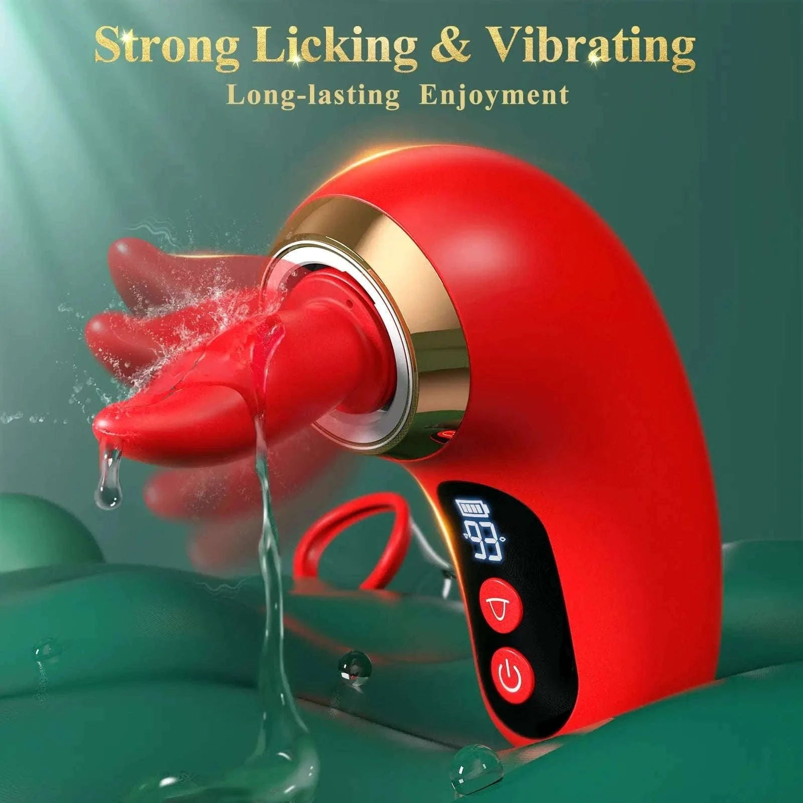 APP Control Clitoral Sucker Vibrator with Licking Modes-1041-DH-Red / United States