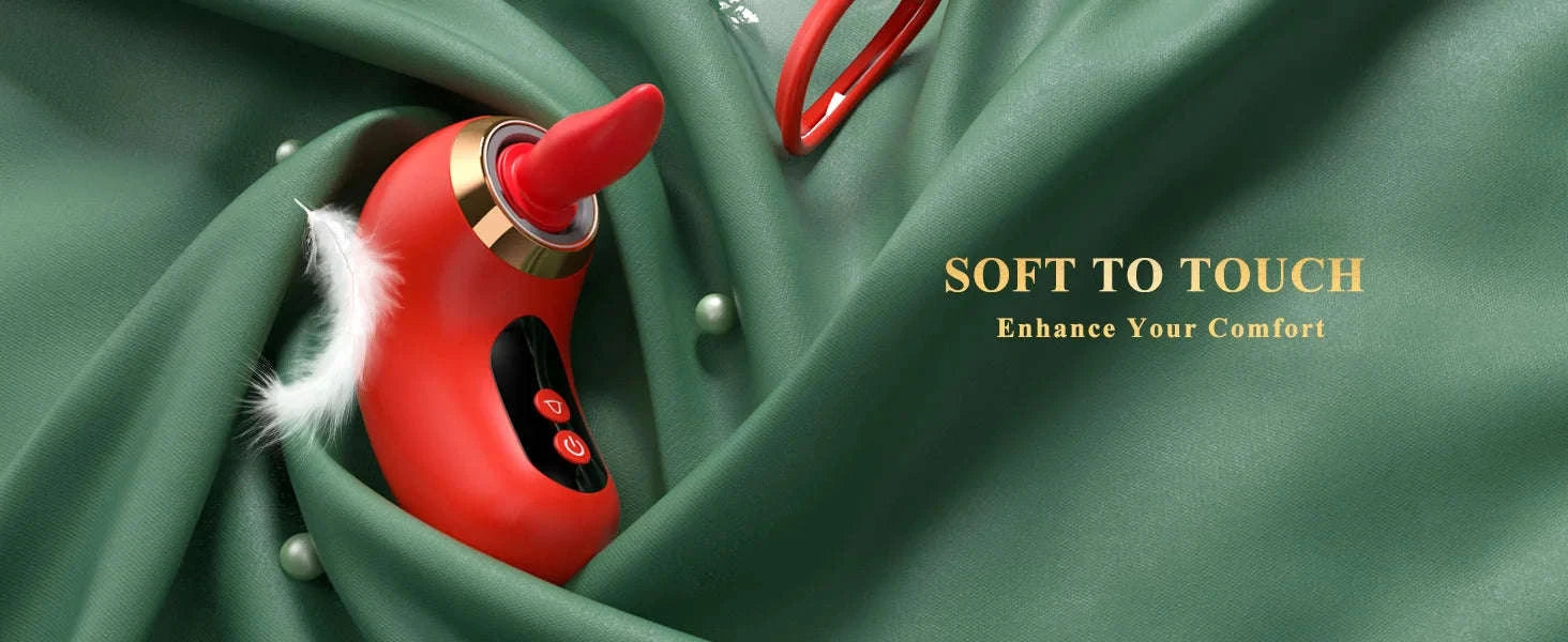 APP Control Clitoral Sucker Vibrator with Licking & Vibration Modes-1041-DH-Red / United States