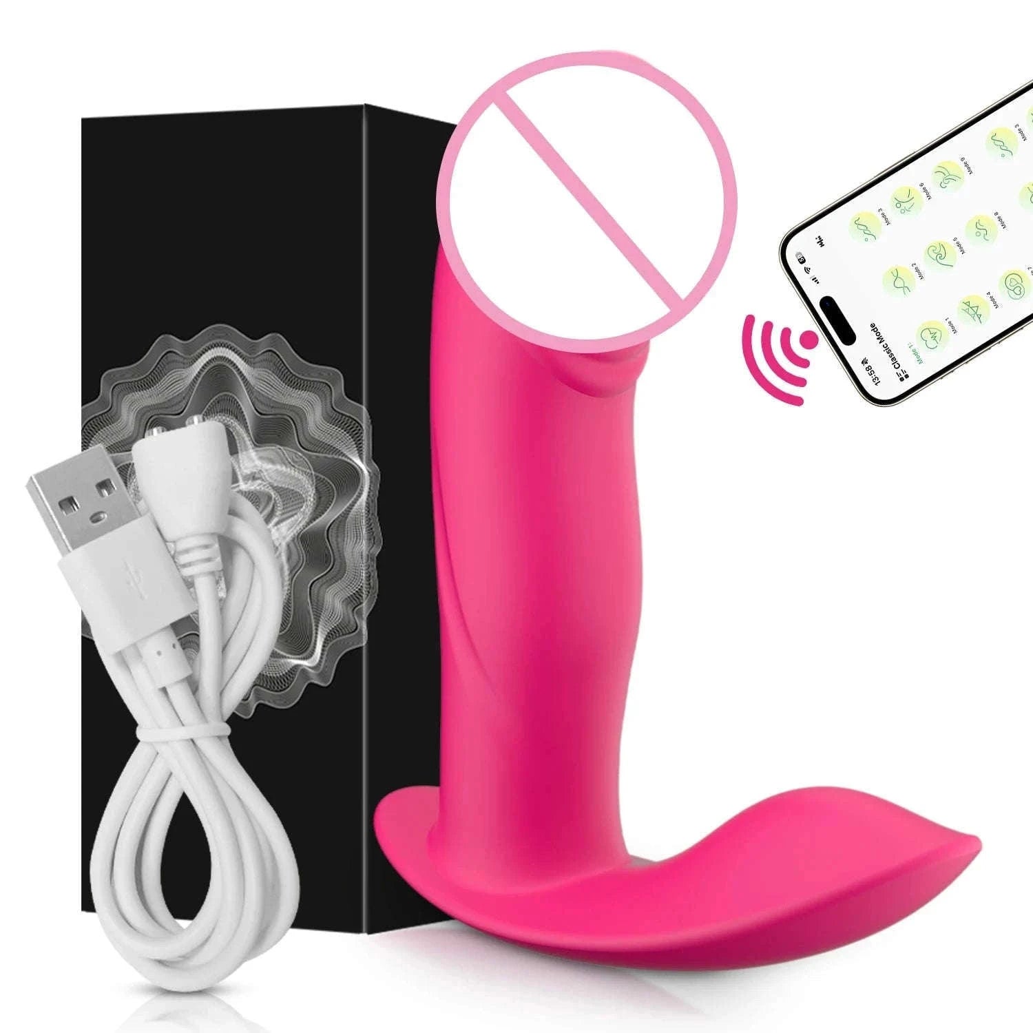 APP Control Wearable Clitoris and G-Spot Vibrator for Women-CD82-APP-RD / China Mainland
