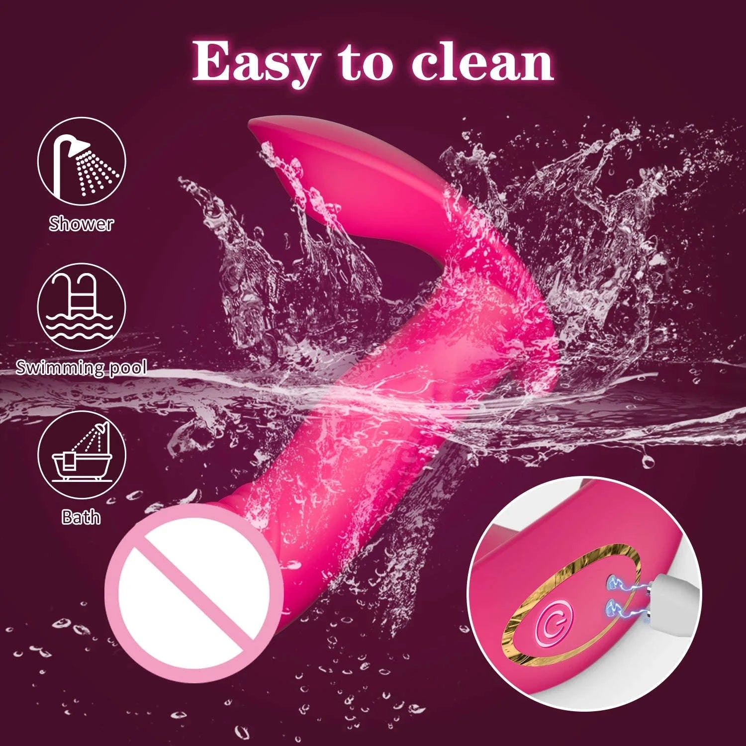 APP Control Wearable Dildo Vibrator for Women-CD82-APP-RD / China Mainland