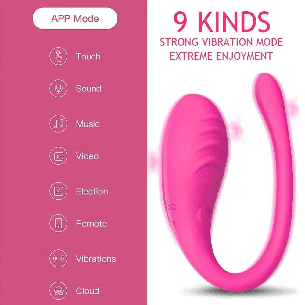 App Controlled Wearable Vibrating Egg with 9 Modes for Couples-Purple with Box