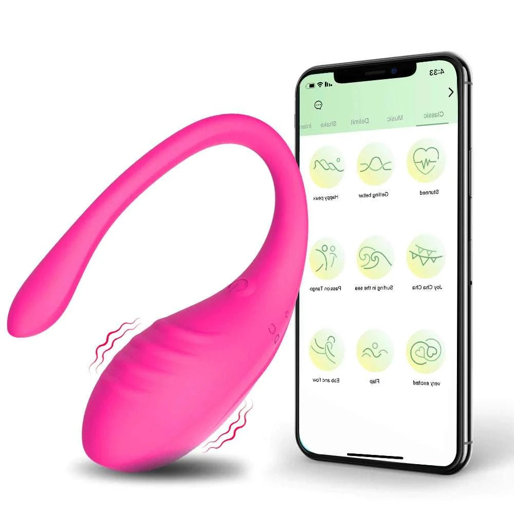 App Controlled Wearable Vibrating Egg with 9 Modes for Couples-Purple with Box