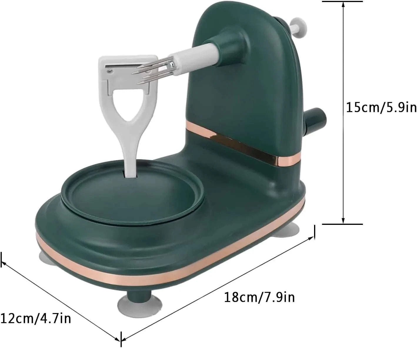 Apple Peeler Slicer Corer with Suction Base for Fast Prep-Green / United States