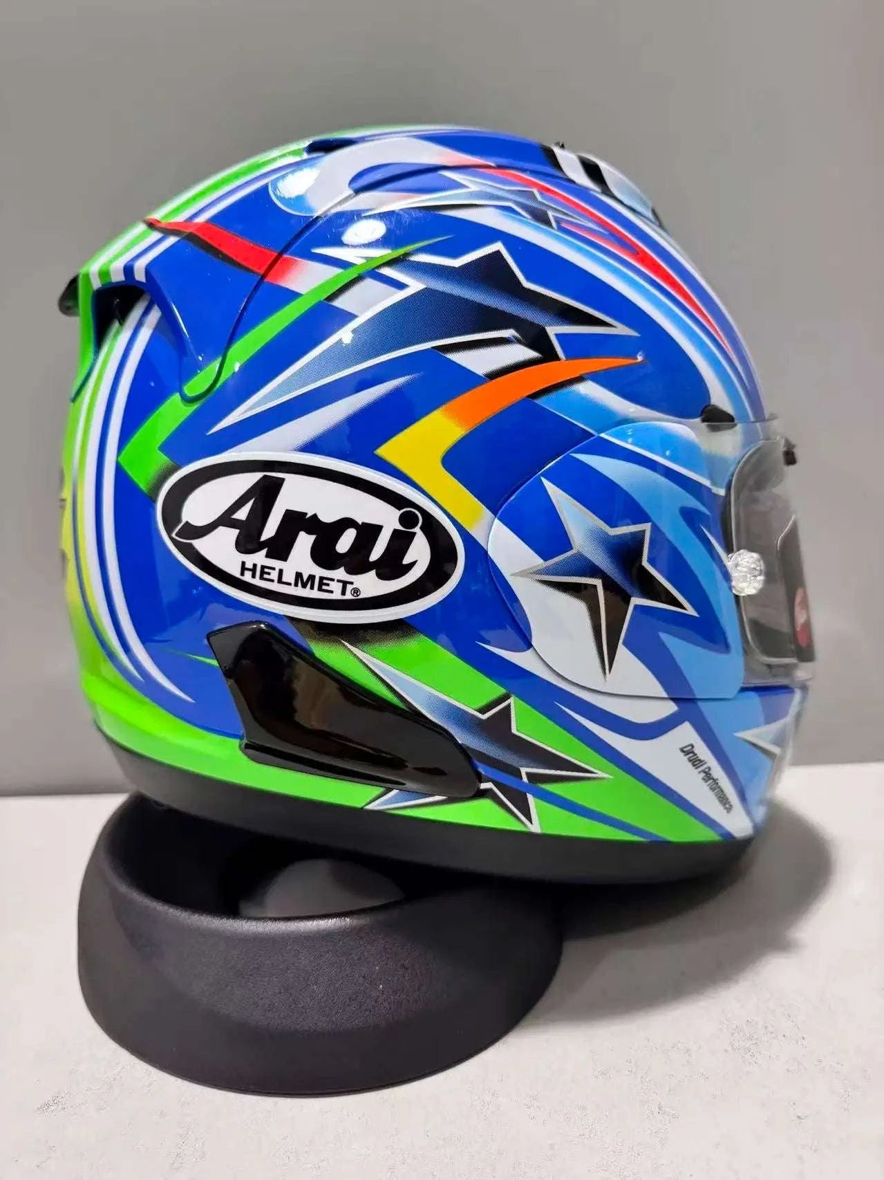 Arai Full Face Motorcycle Helmet RX7X Jian Nakano Green-revopurple visor / XXL