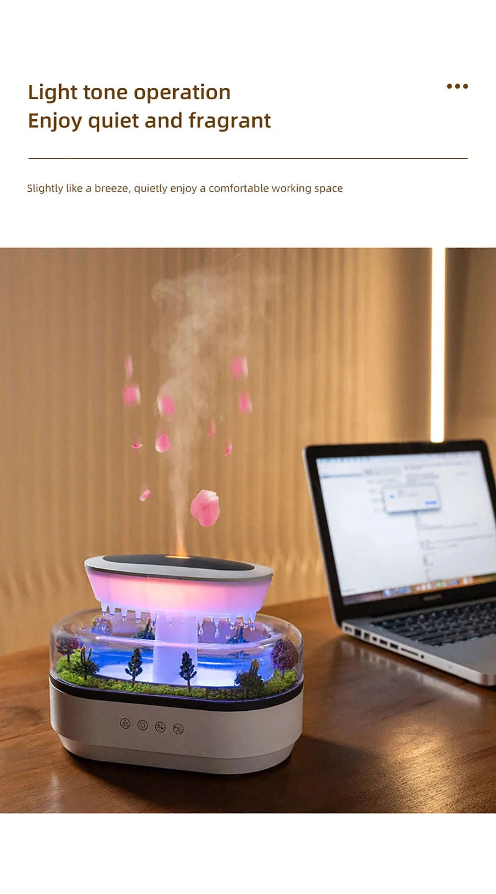 Aroma Humidifier Raindrop Essential Oil Diffuser-EU Plug / EU / China Mainland