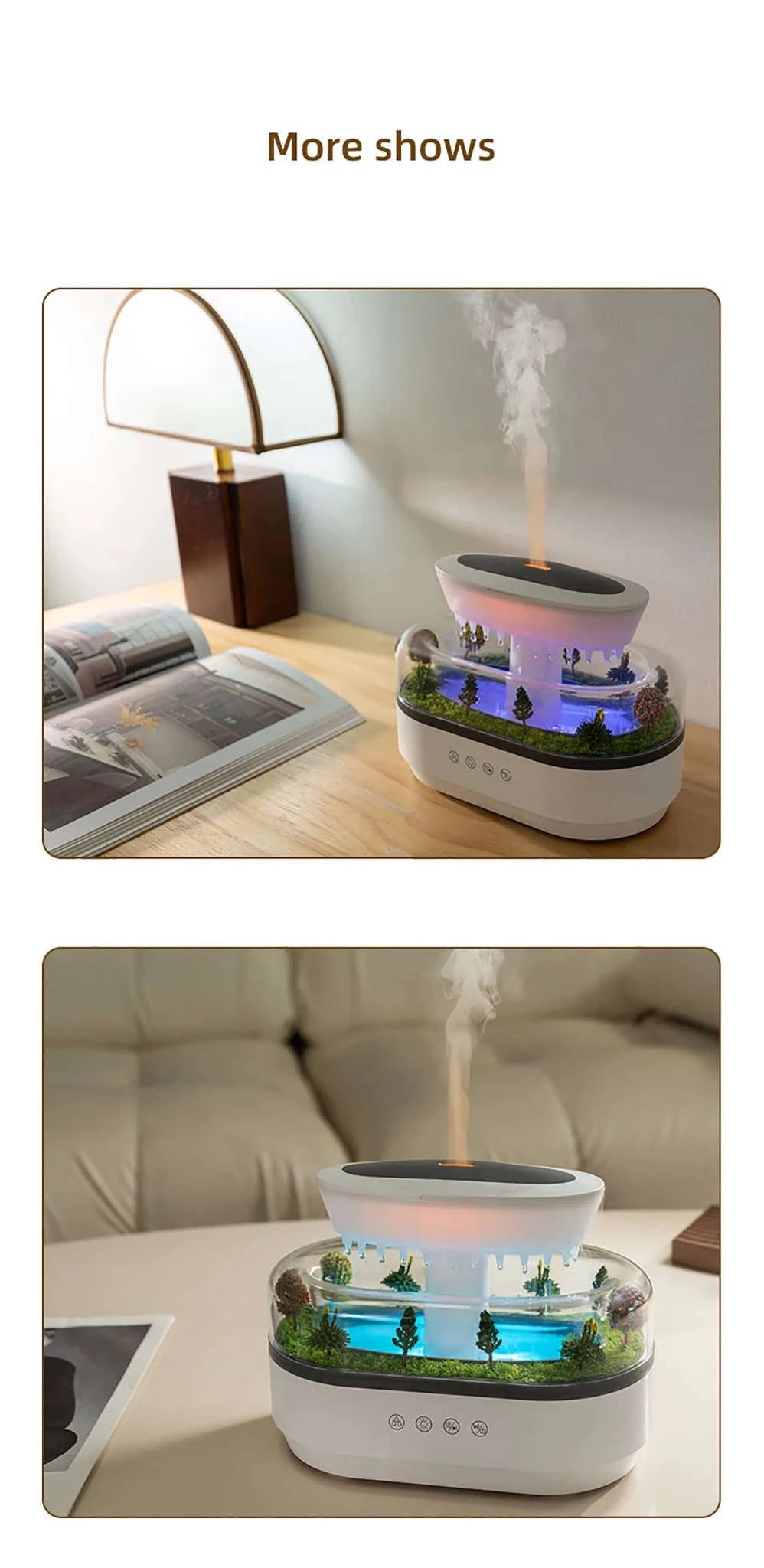 Aroma Humidifier Raindrop Essential Oil Diffuser-EU Plug / EU / China Mainland