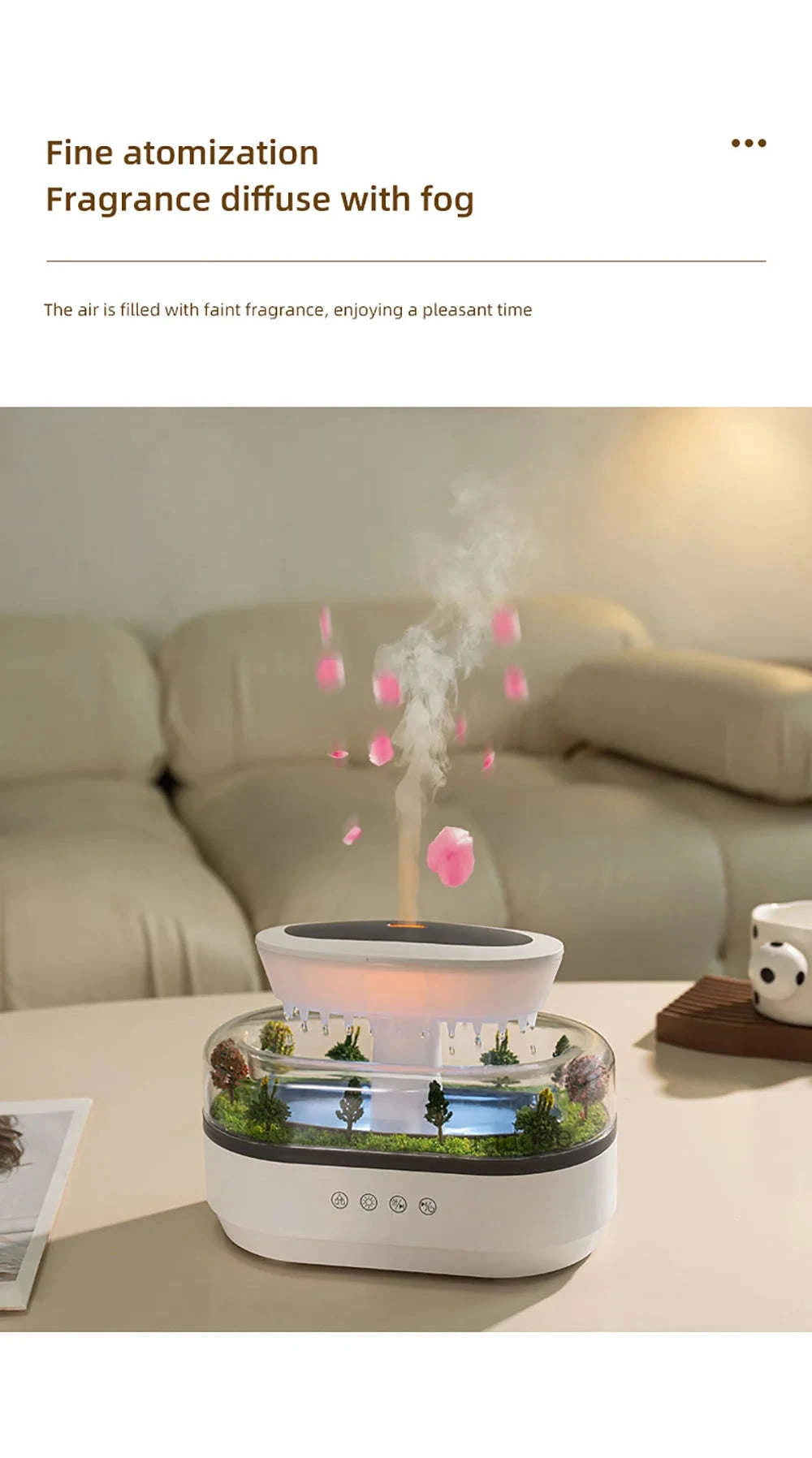 Aroma Humidifier Raindrop Essential Oil Diffuser-EU Plug / EU / China Mainland