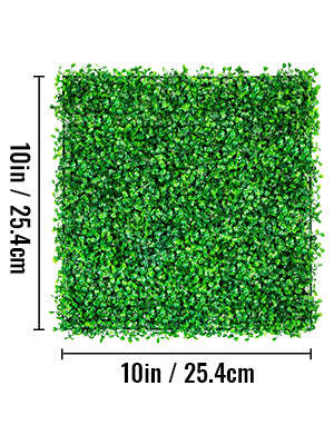 Artificial Boxwood Hedge Wall Panel-10x10inch 25x25cm / 24 PCS / United States