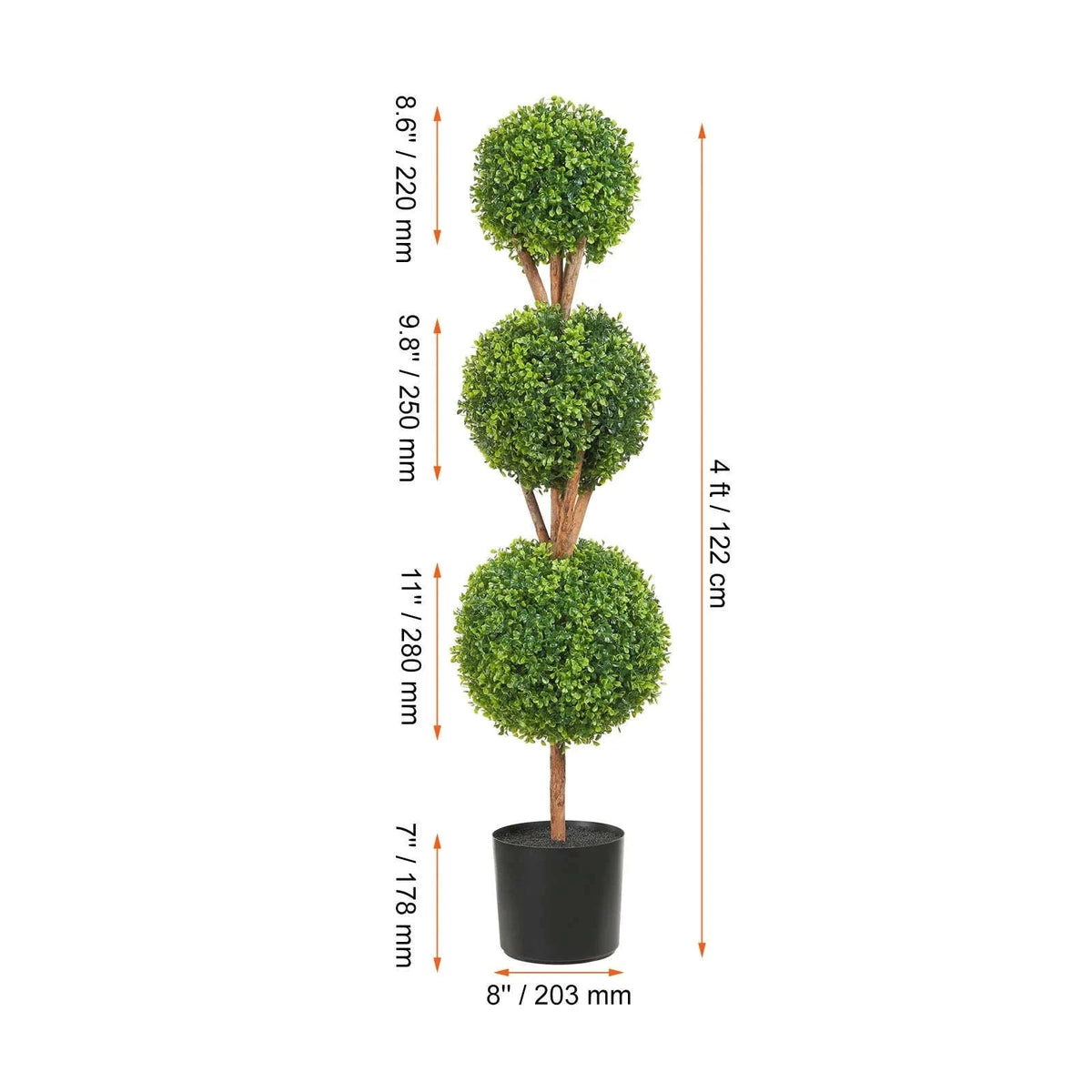 Artificial Boxwood Spiral Topiary Tree 24/36/48 in-48in 2pcs / spain