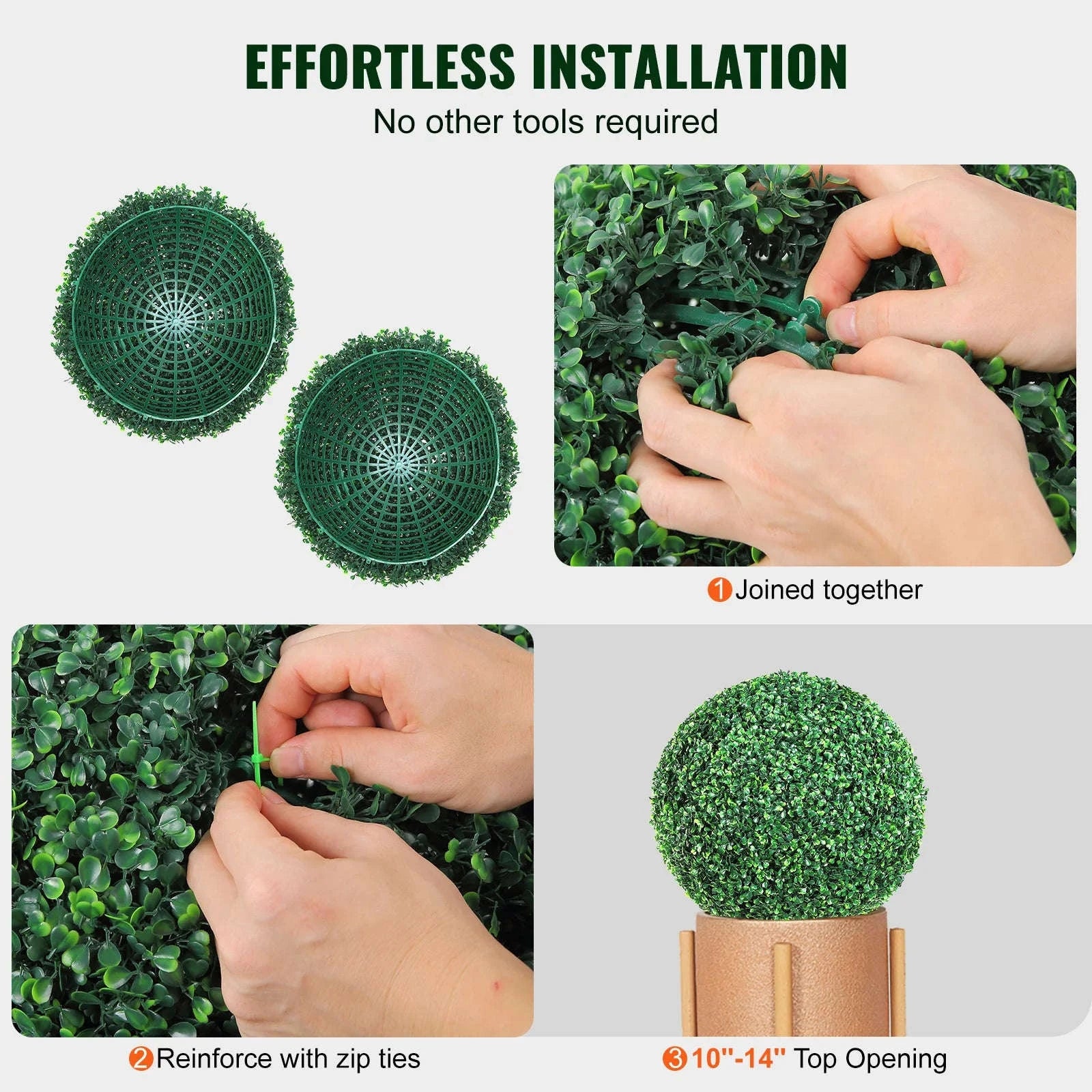 Artificial Boxwood Topiary Trees 16 Inch Ball Shape, 2 Pack-16in / United States