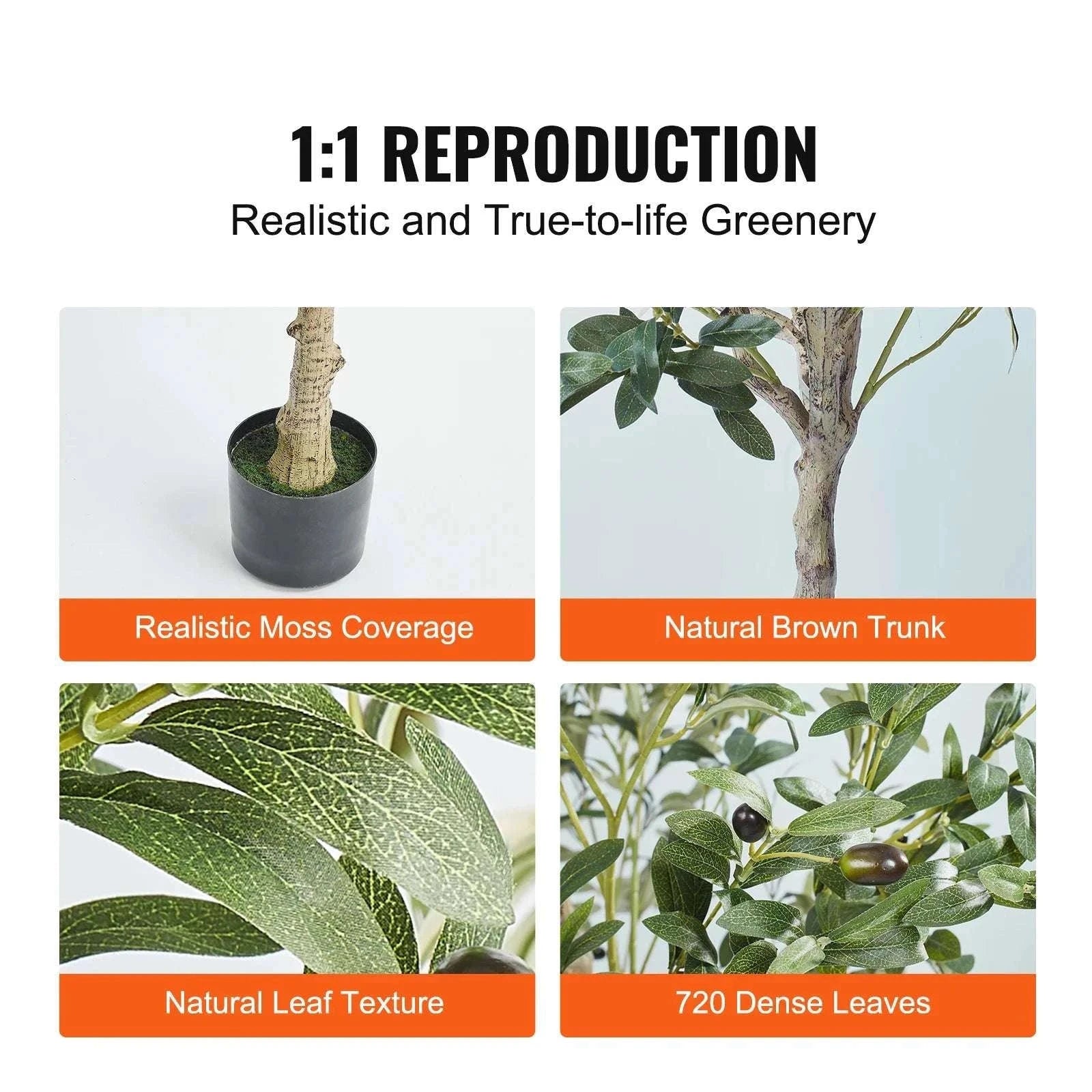 Artificial Olive Tree 4–6FT with Adjustable Branches & Stable Base-5ft Type2 / United States