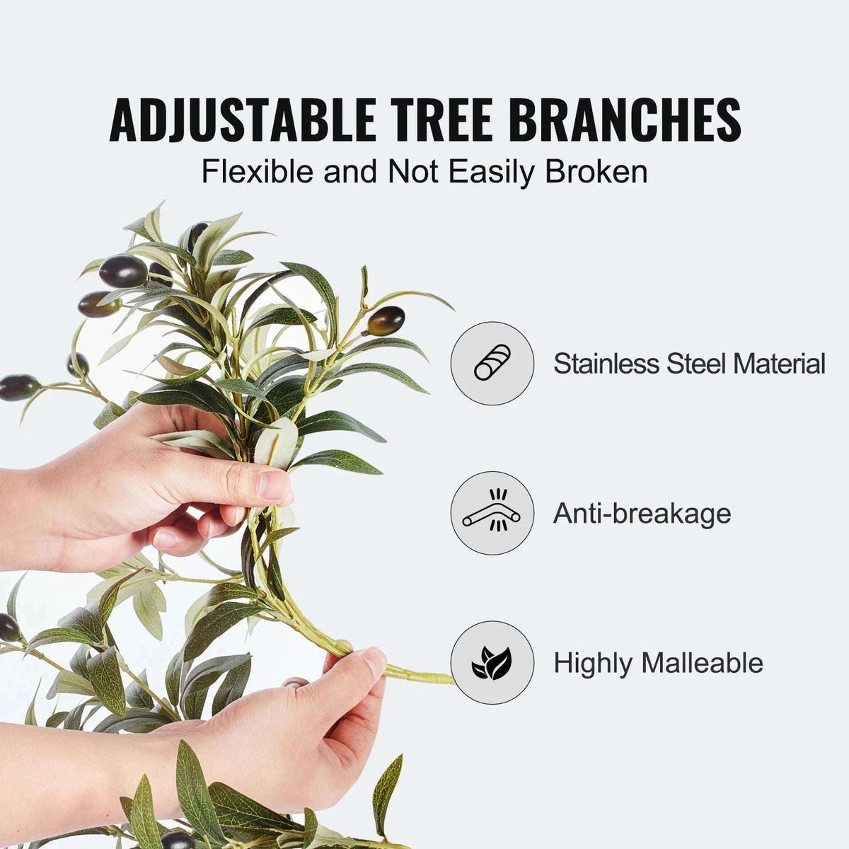 Artificial Olive Tree 4FT 5FT 6FT Tall Faux Plant-6ft Type3 / Poland
