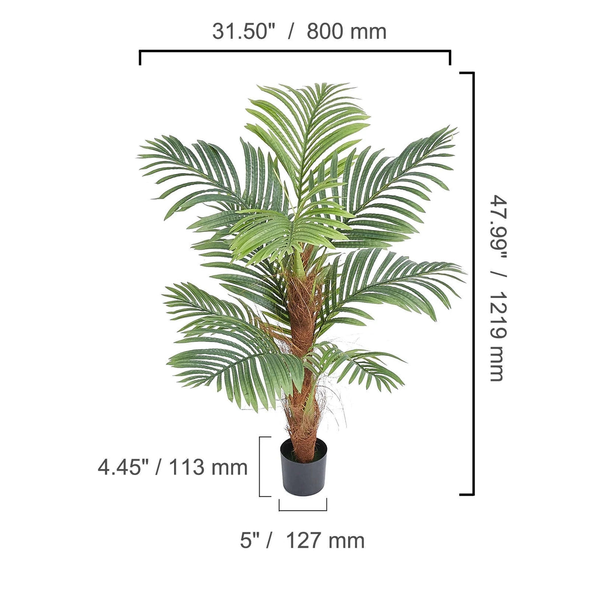 Artificial Palm Tree 4/5/6 FT Faux Plant with Anti-Tip Tilt Protection-Type 5 1PCS / United States