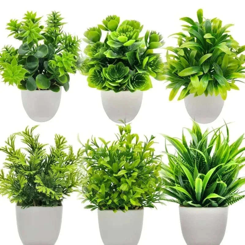 Artificial Plant in Plastic Pot for Home & Office Decor-1pc Pine needle