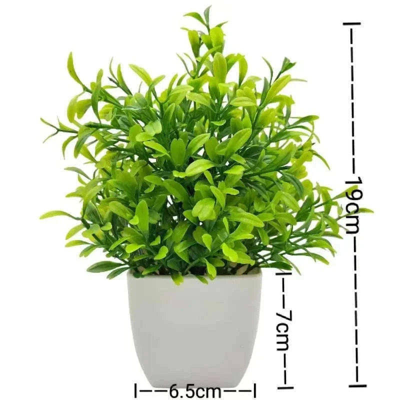 Artificial Plant in Plastic Pot for Home & Office Decor-1pc Pine needle