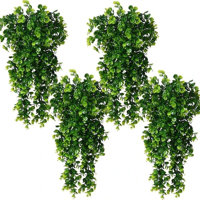 Artificial Rattan Eucalyptus Hanging Plant Decor-01