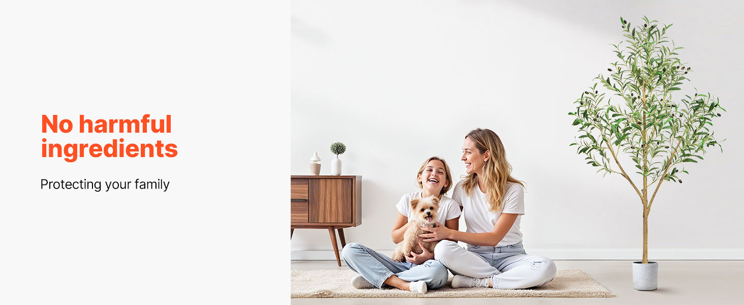 Árvore Artificial SucceBuy com Vaso Preto, Árvore Falsa Alta com Tronco de Madeira Natural, Planta Falsa para Interior, Decoração de Canto para Casa e Escritório