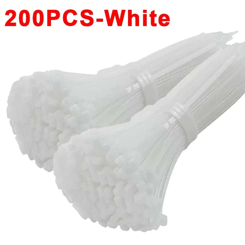 Assorted Nylon Cable Ties – Reusable Fastening Straps-White(100Pcs) / 3x100mm