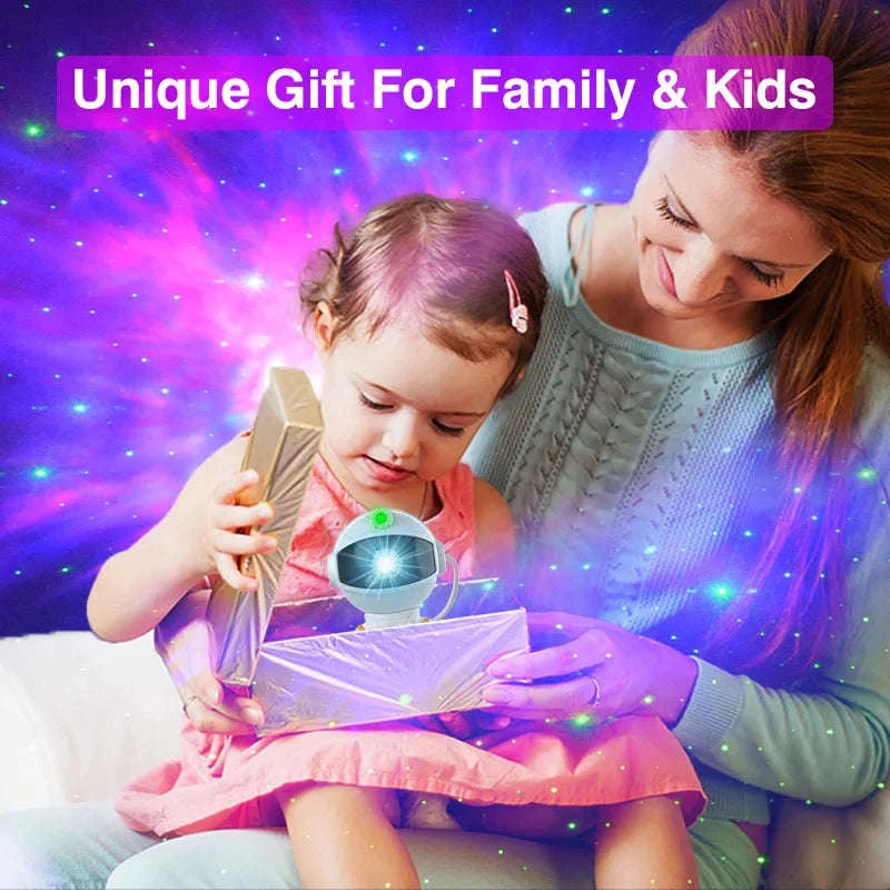 Astronaut Galaxy Projector Night Light with Remote & Timer-Hold Telescope / USB Plug / United States