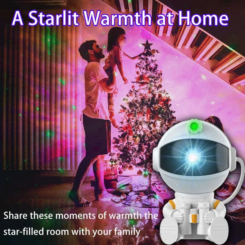 Astronaut Galaxy Projector Night Light with Remote & Timer-Hold Telescope / USB Plug / United States
