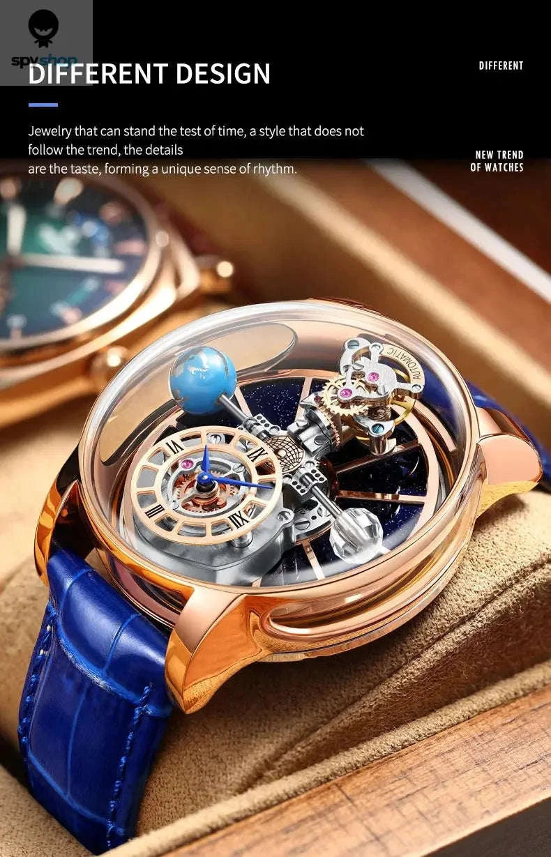 Astronomia Quartz Watch – Modern Design with Precision Timekeeping-blue silver