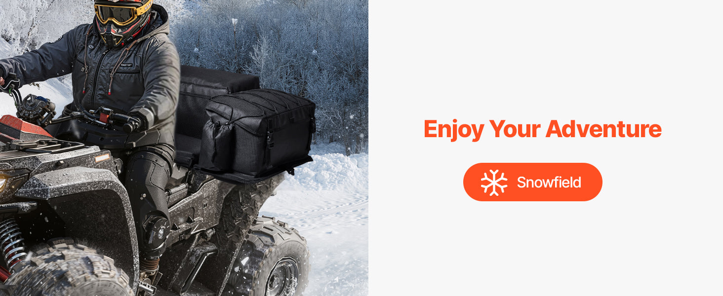 50L ATV Rear Storage Bag with Seat Cushion and Bottle Holder