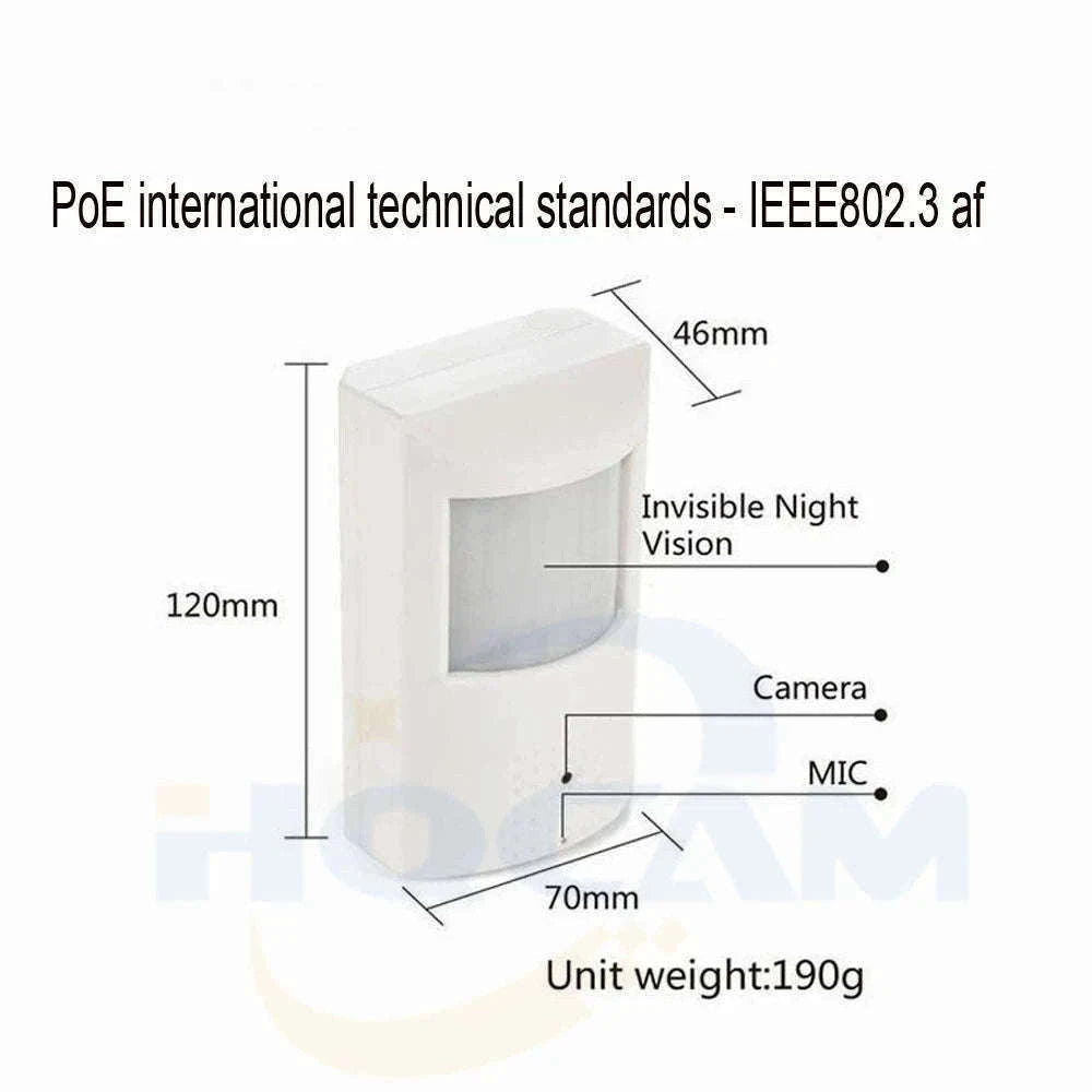 Audio POE Night Vision Mini IP Camera for Indoor Security-3MP / 6mm
